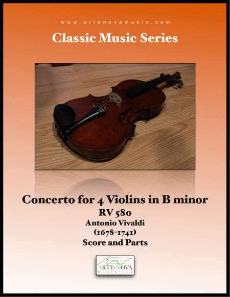Free Sheet Music Concerto For 4 Violins In B Minor Rv 580