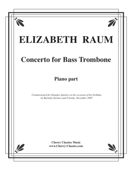 Concerto For Bass Trombone With Piano Accompaniment Sheet Music