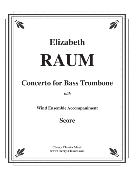 Concerto For Bass Trombone With Wind Ensemble Accompaniment Sheet Music