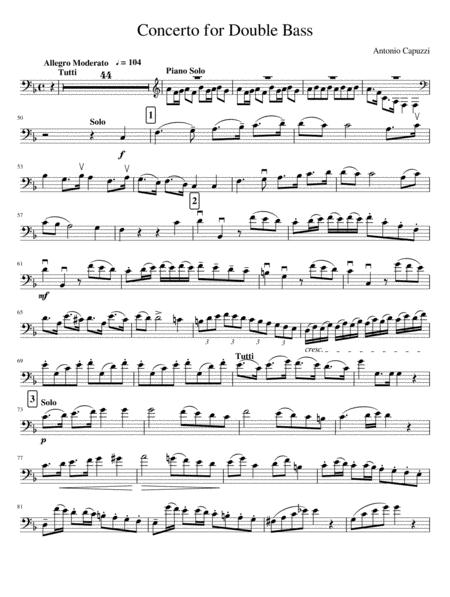 Free Sheet Music Concerto For Double Bass Antonio Capuzzi