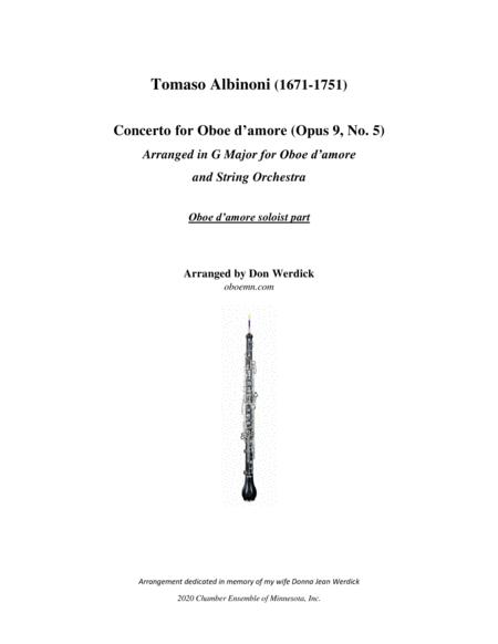 Free Sheet Music Concerto For Oboe D Amore In G Major Op 9 No 5