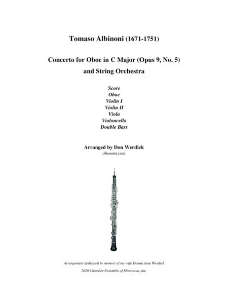 Free Sheet Music Concerto For Oboe In C Major Op 9 No 5 And String Orchestra