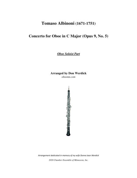 Free Sheet Music Concerto For Oboe In C Major Op 9 No 5