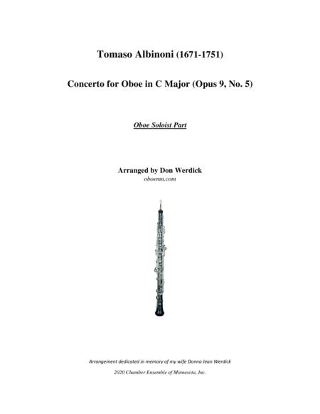 Concerto For Oboe In C Major Op 9 No 5 Sheet Music