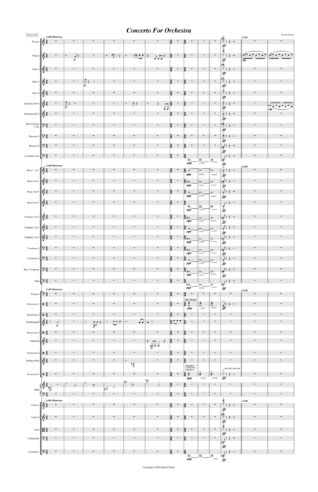 Free Sheet Music Concerto For Orchestra