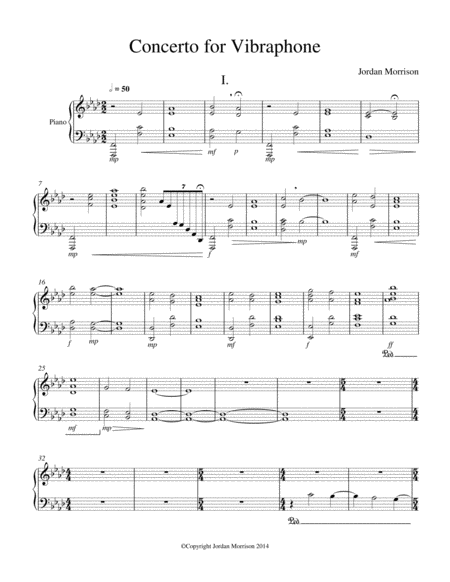 Free Sheet Music Concerto For Vibraphone