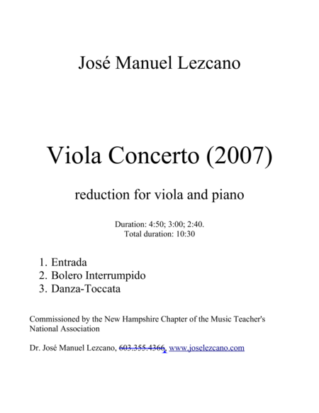 Free Sheet Music Concerto For Viola String Orchestra And Percussion Reduction For Viola And Piano