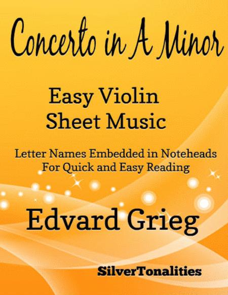 Free Sheet Music Concerto In A Minor Easy Violin Sheet Music