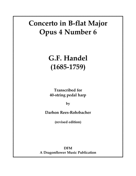 Free Sheet Music Concerto In B Flat Major