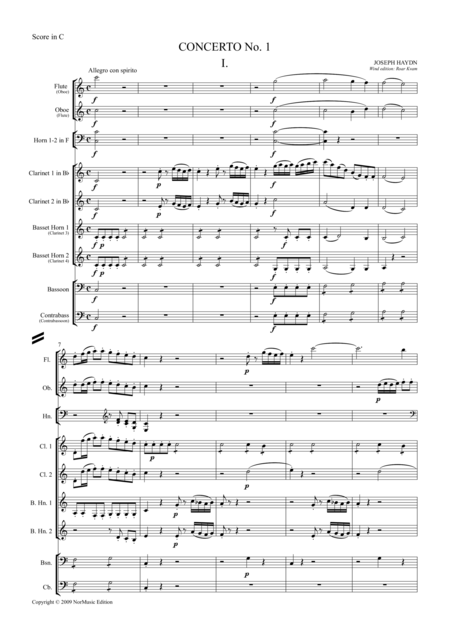 Free Sheet Music Concerto No 1 Classical Wind Ensemble