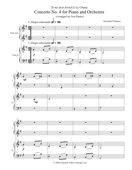 Free Sheet Music Concerto No 4 For Piano And Orchestra