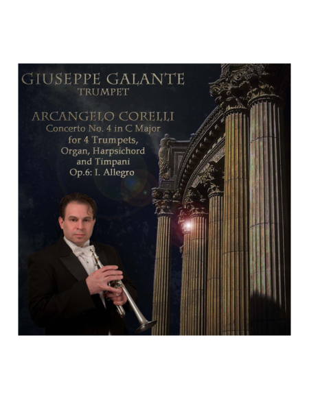 Concerto No 4 In C Major For 4 Trumpets Organ Harpsichord And Timpani Op 6 I Allegro Sheet Music