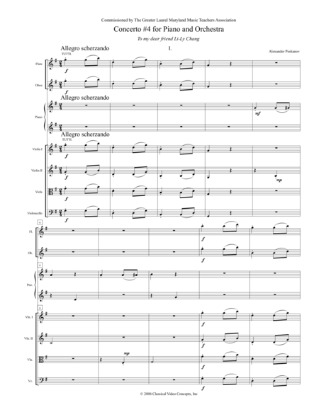 Concerto No 4 Orchestra Score Sheet Music