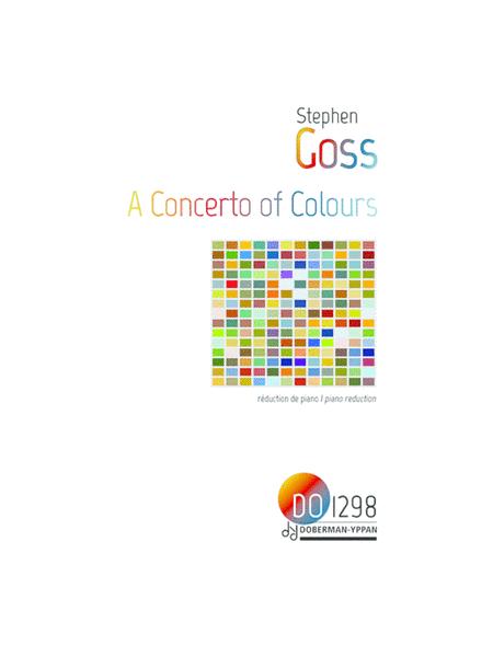 Concerto Of Colours Piano Reduction Sheet Music