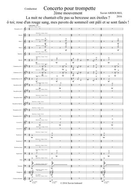 Free Sheet Music Concerto Pour Trompette 2me Mvt Trumpet Concerto 2 Mvt