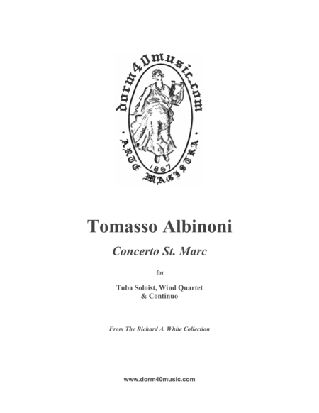 Free Sheet Music Concerto Saint Marc For Tuba Winds And Continuo