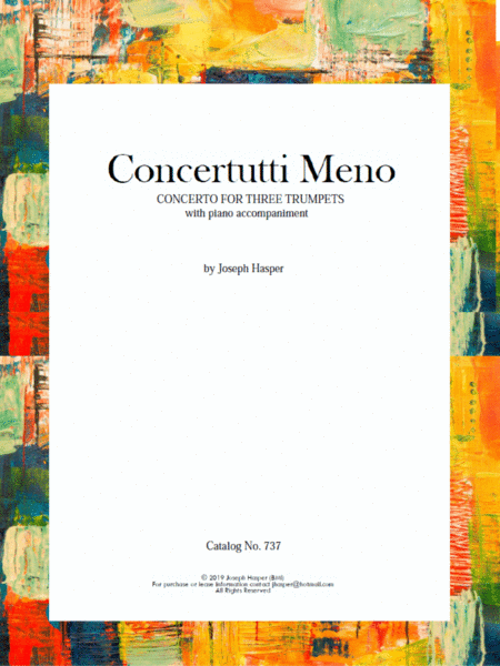 Concertutti Meno Solo For Three Trumpets And Piano Sheet Music