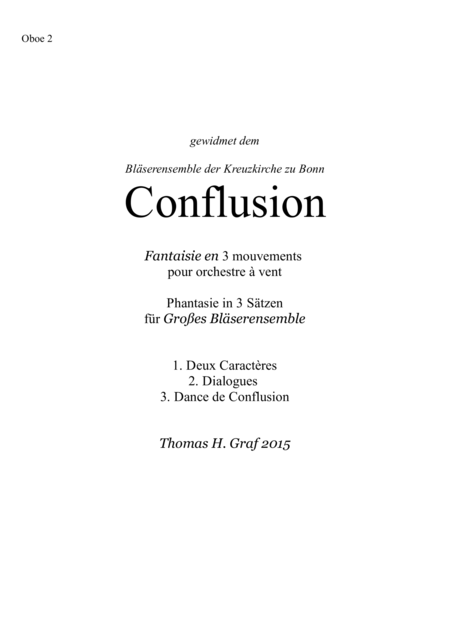 Conflusion Suite Wind Ensemble Oboe 2 Sheet Music