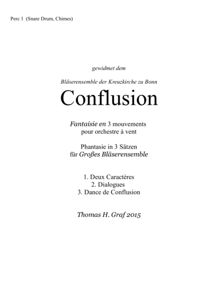 Conflusion Suite Wind Ensemble Percussion 1 Sheet Music