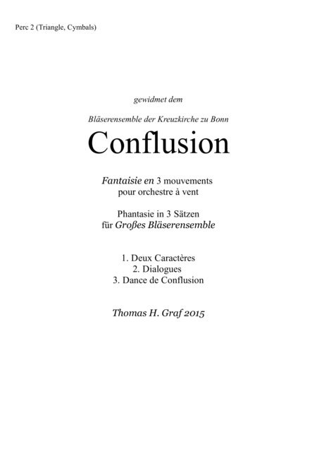 Conflusion Suite Wind Ensemble Percussion 2 Sheet Music