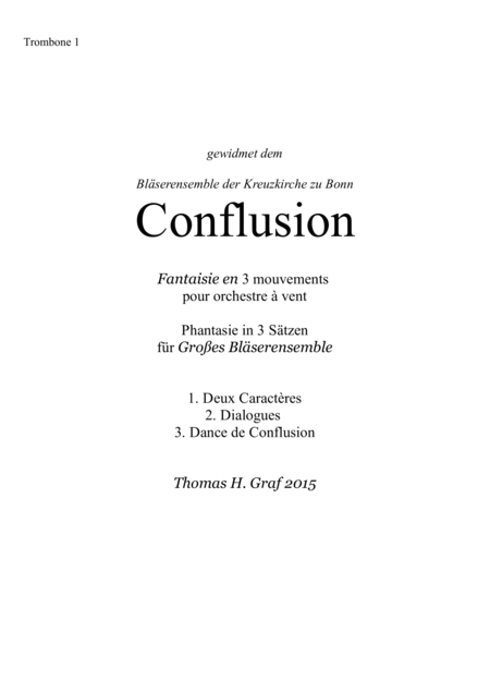 Conflusion Suite Wind Ensemble Trombone 1 Sheet Music