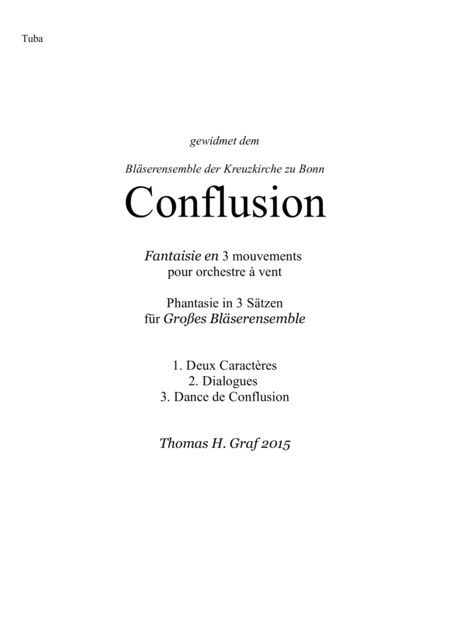 Conflusion Suite Wind Ensemble Tuba Sheet Music