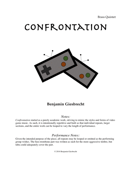 Free Sheet Music Confrontation