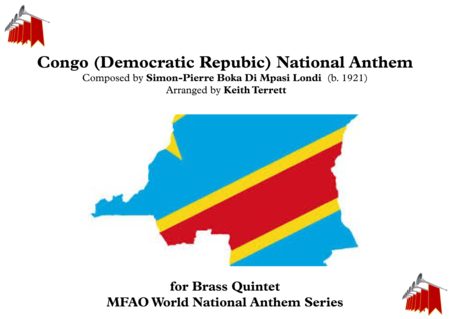 Congo Democratic Repubic National Anthem Debout Kongolaise Arise Congolese For Brass Quintet Sheet Music