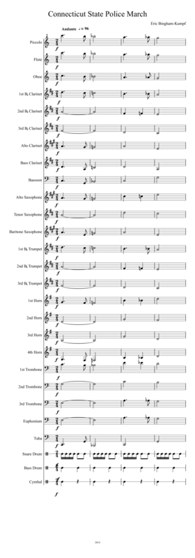 Connecticut State Police March Sheet Music