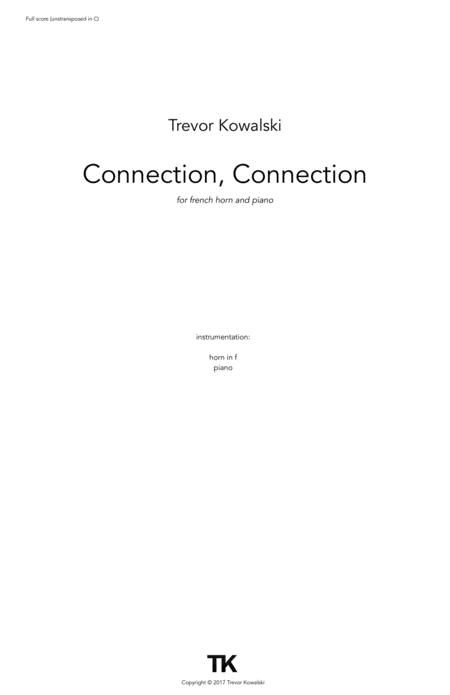 Free Sheet Music Connection Connection F Horn Piano