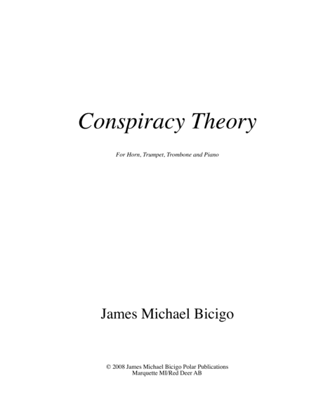 Conspiracy Theory Sheet Music