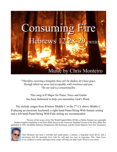 Consuming Fire Hebrews 12 28 29 Web Sheet Music