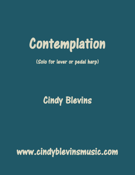 Free Sheet Music Contemplation Original Solo For Lever Or Pedal Harp From My Book Melodic Meditations Iii