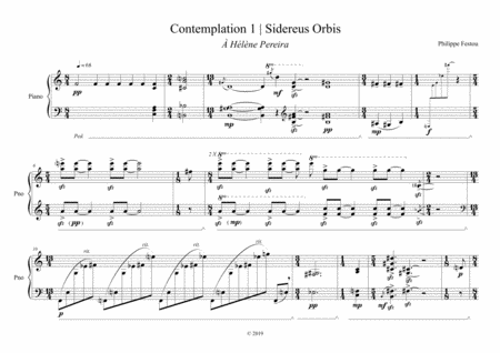 Free Sheet Music Contemplations 1 Sidereus Orbis