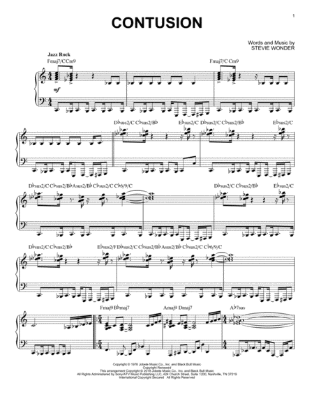 Free Sheet Music Contusion