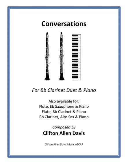 Free Sheet Music Conversations For Bb Clarinet Duet Piano