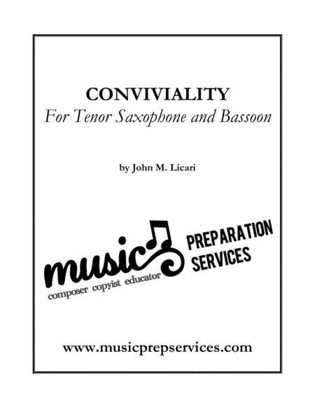 Conviviality John M Licari Tenor Saxophone Bassoon Sheet Music