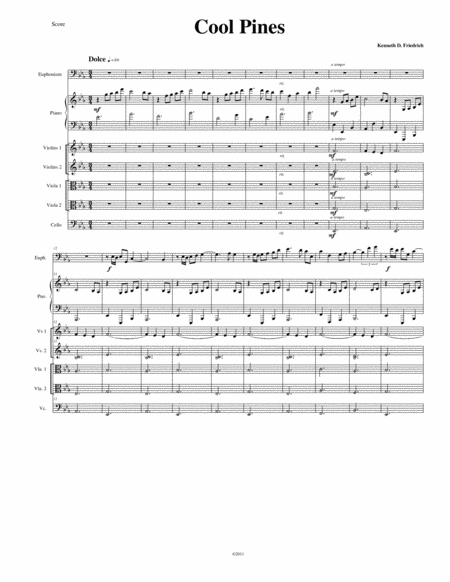 Free Sheet Music Cool Pines