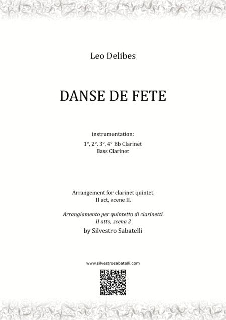 Free Sheet Music Coppelia Danse De Fete