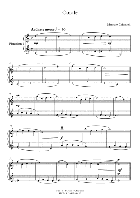 Free Sheet Music Corale