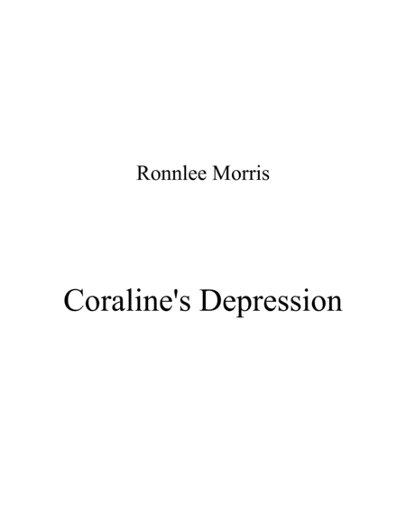 Free Sheet Music Coralines Depression