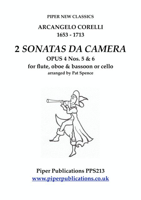 Free Sheet Music Corelli 2 Sonatas Da Camera For Flute Oboe Bassoon Or Cello