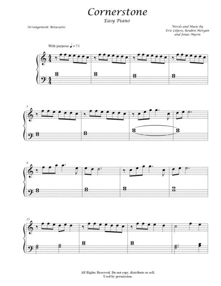 Cornerstone Hillsong Worship Sheet Music Easy Sheet Music