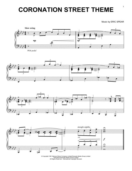 Coronation Street Theme Sheet Music