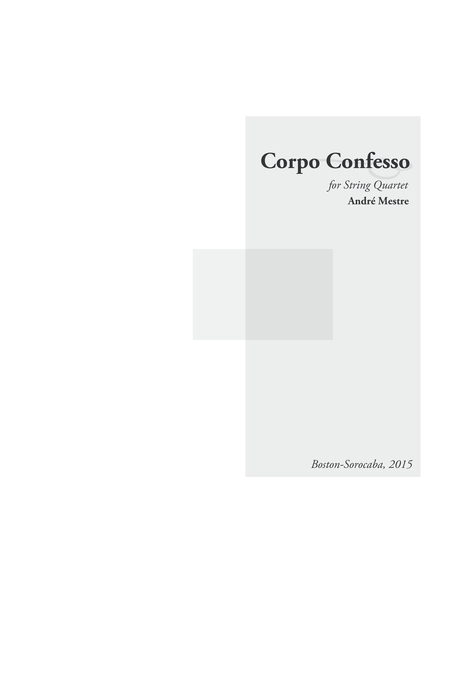 Free Sheet Music Corpo Confesso