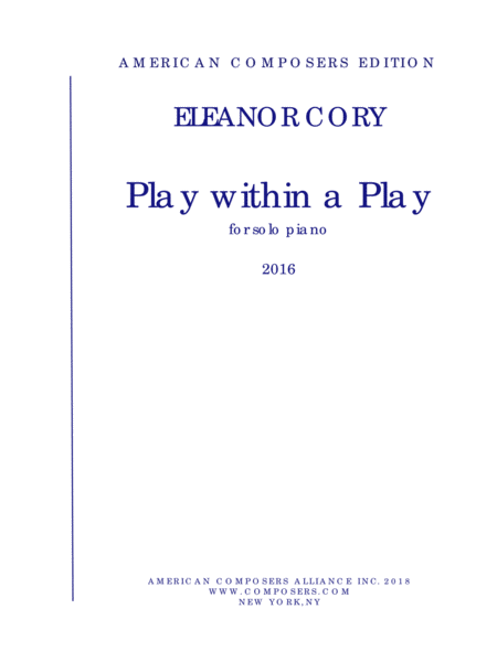 Cory Play Within A Play Sheet Music