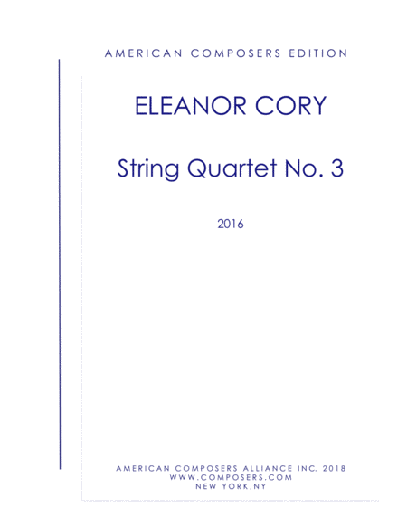 Cory String Quartet No 3 Sheet Music