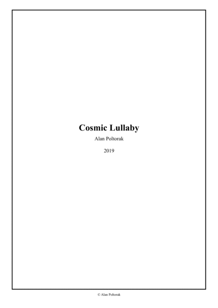 Free Sheet Music Cosmic Lullaby