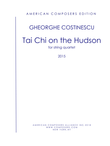 Free Sheet Music Costinescu Tai Chi On The Hudson