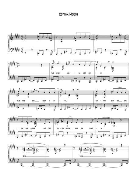 Free Sheet Music Cotton Mouth